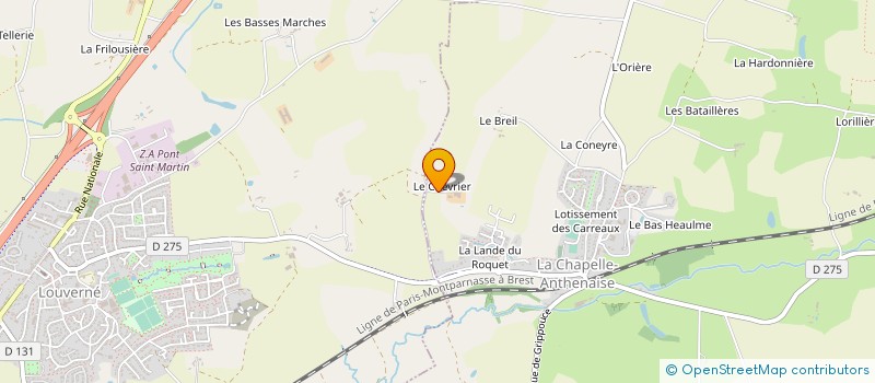 localisation de l'entreprise GROUPEMENT AGRICOLE D EXPLOITATION EN COMMUN RECONNU BOUZIANNE à LA CHAPELLE-ANTHENAISE