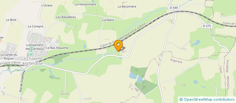 localisation de l'entreprise GROUPEMENT AGRICOLE D EXPLOITATION EN COMMUN RECONNU BRAULT  LA CHAPELLE-ANTHENAISE