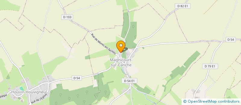localisation de l'entreprise GROUPEMENT AGRICOLE D'EXPLOITATION EN COMMUN RECONNU CARBONNET à MAGNICOURT-SUR-CANCHE
