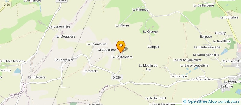 localisation de l'entreprise GROUPEMENT AGRICOLE D EXPLOITATION EN COMMUN RECONNU COUTARDIERE à COURCITE