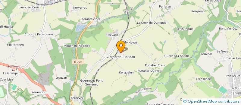 localisation de l'entreprise GROUPEMENT AGRICOLE D'EXPLOITATION EN COMMUN RECONNU CRENN à SAINT-URBAIN