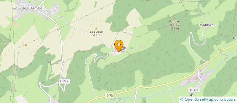 localisation de l'entreprise GROUPEMENT AGRICOLE D'EXPLOITATION EN COMMUN RECONNU D'ESNANS à GOUX-LES-DAMBELIN