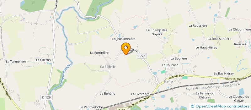 localisation de l'entreprise GROUPEMENT AGRICOLE D EXPLOITATION EN COMMUN RECONNU DE CHANTELOUP  BREE