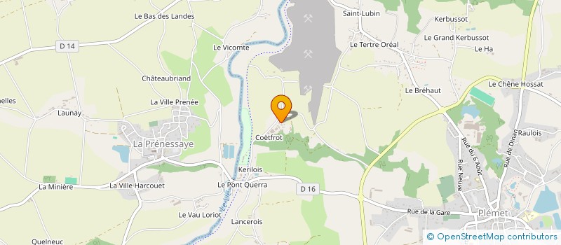localisation de l'entreprise GROUPEMENT AGRICOLE D'EXPLOITATION EN COMMUN RECONNU DE COETFROT à PLEMET