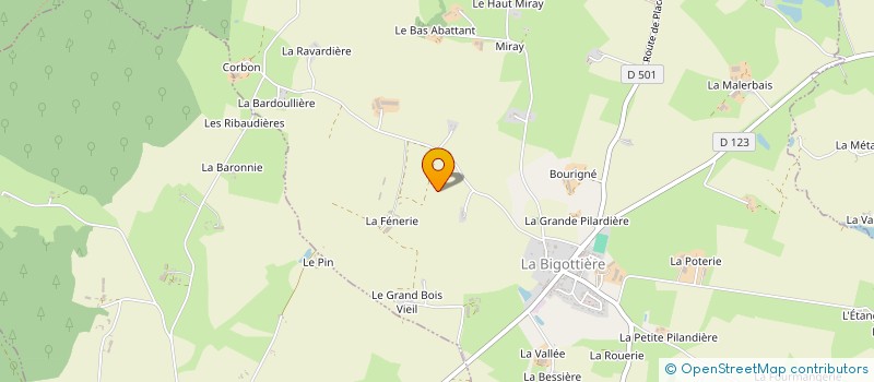 localisation de l'entreprise GROUPEMENT AGRICOLE D EXPLOITATION EN COMMUN RECONNU DE CORBON à LA BIGOTTIERE