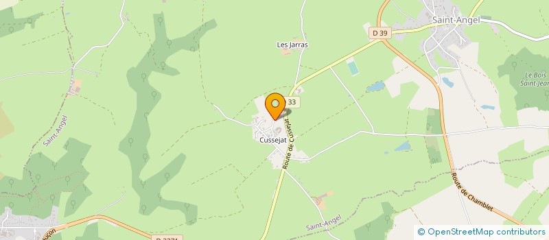 localisation de l'entreprise GROUPEMENT AGRICOLE D'EXPLOITATION EN COMMUN RECONNU DE CUSSEJAT à SAINT-ANGEL