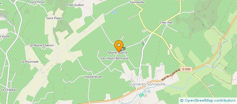 localisation de l'entreprise GROUPEMENT AGRICOLE D'EXPLOITATION EN COMMUN RECONNU DE FONT ARNAT à LIGNIERES-AMBLEVILLE