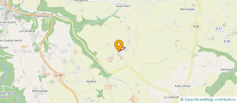 localisation de l'entreprise GROUPEMENT AGRICOLE D'EXPLOITATION EN COMMUN RECONNU DE FRY QUEMPER à QUEMPER-GUEZENNEC