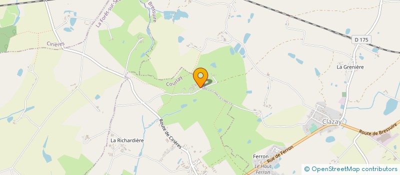 localisation de l'entreprise GROUPEMENT AGRICOLE D'EXPLOITATION EN COMMUN RECONNU DE  GAEC FENNETEAU  COURLAY