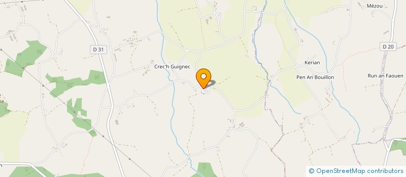 localisation de l'entreprise GROUPEMENT AGRICOLE D'EXPLOITATION EN COMMUN RECONNU DE KERLANNEVEN à LOUARGAT