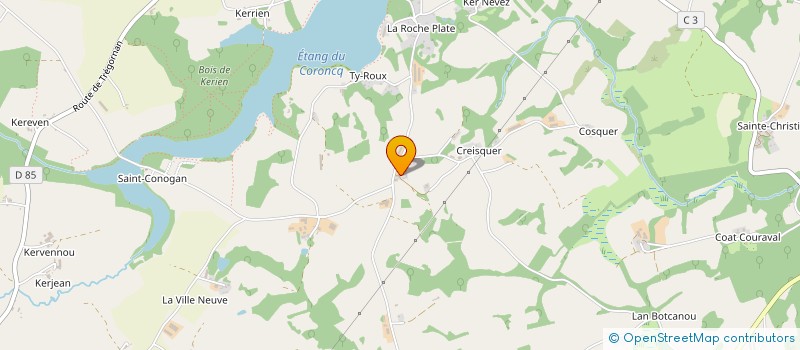 localisation de l'entreprise GROUPEMENT AGRICOLE D'EXPLOITATION EN COMMUN RECONNU DE KERVIDAM à GLOMEL