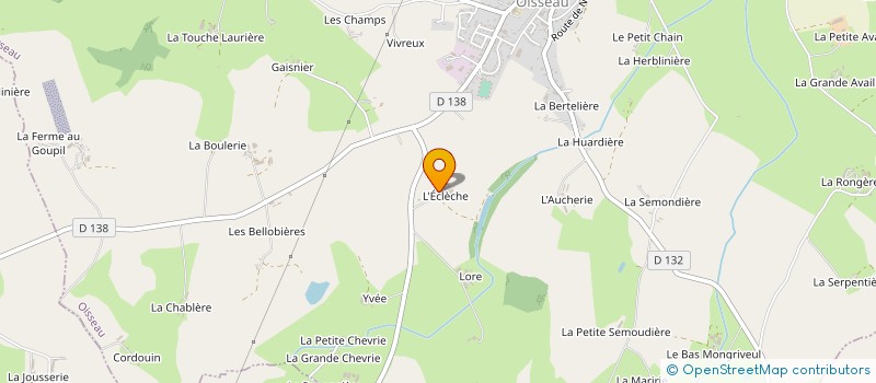 localisation de l'entreprise GROUPEMENT AGRICOLE D'EXPLOITATION EN COMMUN RECONNU DE L'ECLECHE  OISSEAU