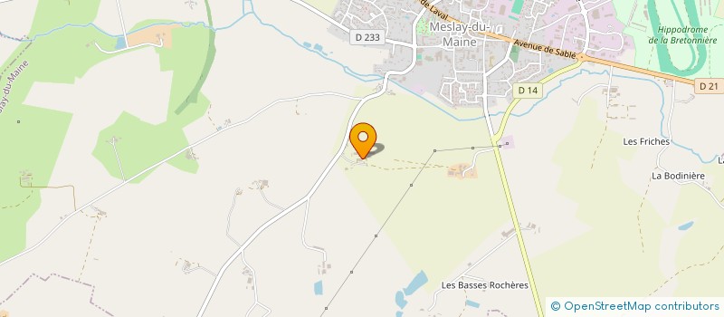 localisation de l'entreprise GROUPEMENT AGRICOLE D'EXPLOITATION EN COMMUN RECONNU DE L'ODIERE  MESLAY-DU-MAINE