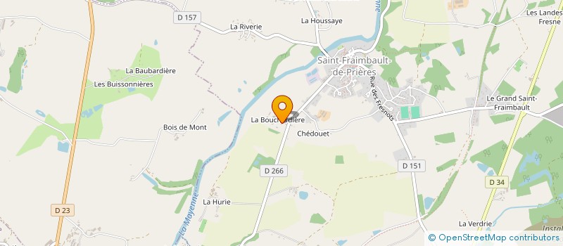 localisation de l'entreprise GROUPEMENT AGRICOLE D EXPLOITATION EN COMMUN RECONNU DE LA BOUCHARDIERE  SAINT-FRAIMBAULT-DE-PRIERES
