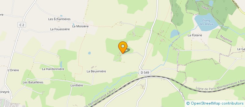 localisation de l'entreprise GROUPEMENT AGRICOLE D'EXPLOITATION EN COMMUN RECONNU DE LA BRESSINIERE BOURDOISEAU à LA CHAPELLE-ANTHENAISE
