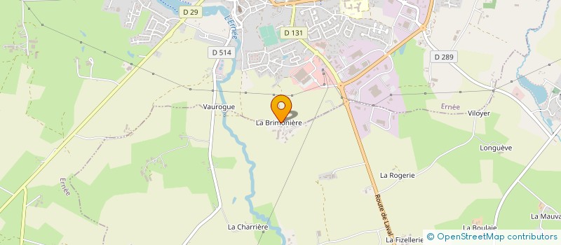 localisation de l'entreprise GROUPEMENT AGRICOLE D EXPLOITATION EN COMMUN RECONNU DE LA BRIMONIERE à ERNEE
