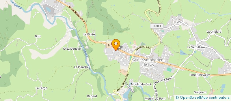 localisation de l'entreprise GROUPEMENT AGRICOLE D'EXPLOITATION EN COMMUN RECONNU DE LA BUSSIERE à SAINT-SYMPHORIEN-DE-LAY
