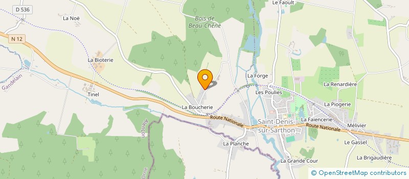 localisation de l'entreprise GROUPEMENT AGRICOLE D'EXPLOITATION EN COMMUN RECONNU DE LA CHAPELLE à GANDELAIN
