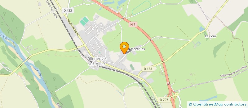 localisation de l'entreprise GROUPEMENT AGRICOLE D'EXPLOITATION EN COMMUN RECONNU DE LA COUR à VILLENEUVE-SUR-ALLIER