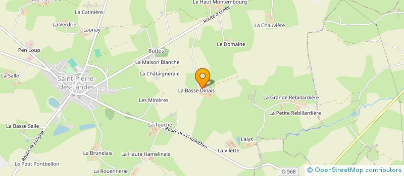 localisation de l'entreprise GROUPEMENT AGRICOLE D'EXPLOITATION EN COMMUN RECONNU DE LA DINAIS à SAINT-PIERRE-DES-LANDES