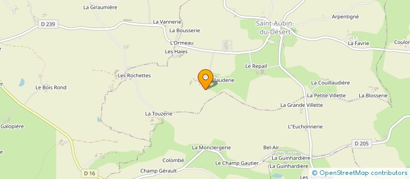 localisation de l'entreprise GROUPEMENT AGRICOLE D'EXPLOITATION EN COMMUN RECONNU DE LA DIVELLIERE  SAINT-AUBIN-DU-DESERT