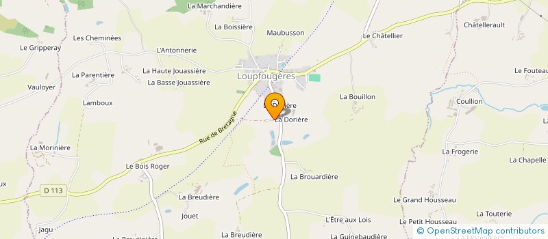 localisation de l'entreprise GROUPEMENT AGRICOLE D EXPLOITATION EN COMMUN RECONNU DE LA DORIERE  LOUPFOUGERES