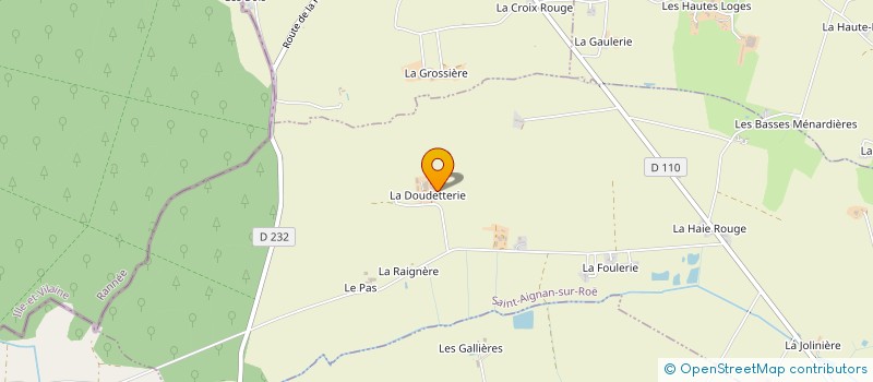 localisation de l'entreprise GROUPEMENT AGRICOLE D EXPLOITATION EN COMMUN RECONNU DE LA DOUDETTERIE  SAINT-AIGNAN-SUR-ROE