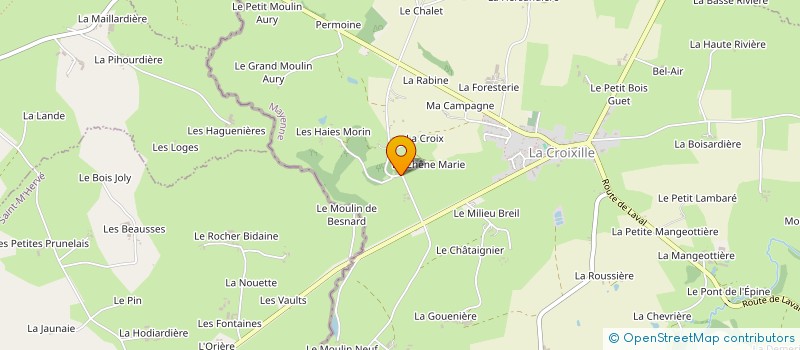 localisation de l'entreprise GROUPEMENT AGRICOLE D EXPLOITATION EN COMMUN RECONNU DE LA FOUCONNIERE  SAINT-HILAIRE-DU-MAINE