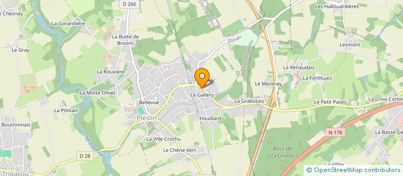 localisation de l'entreprise GROUPEMENT AGRICOLE D'EXPLOITATION EN COMMUN RECONNU DE LA GALLERIE  PLOUER-SUR-RANCE