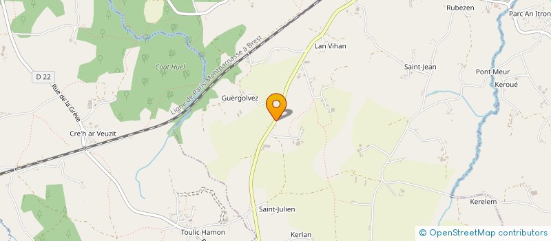 localisation de l'entreprise GROUPEMENT AGRICOLE D'EXPLOITATION EN COMMUN RECONNU DE LA GARENNE à LANVELLEC