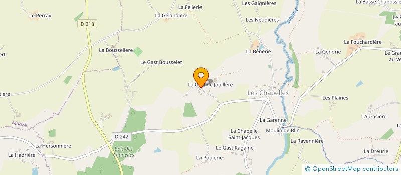 localisation de l'entreprise GROUPEMENT AGRICOLE D EXPLOITATION EN COMMUN RECONNU DE LA JOUILLERE à JAVRON-LES-CHAPELLES
