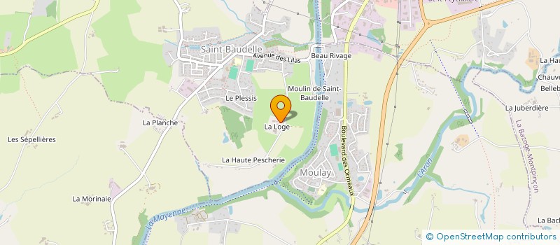 localisation de l'entreprise GROUPEMENT AGRICOLE D EXPLOITATION EN COMMUN RECONNU DE LA LOGE  SAINT-BAUDELLE