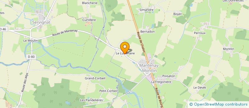 localisation de l'entreprise GROUPEMENT AGRICOLE D'EXPLOITATION EN COMMUN RECONNU DE LA LUMINAIRE à MANTENAY-MONTLIN
