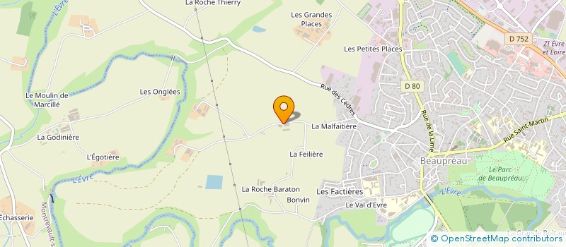 localisation de l'entreprise GROUPEMENT AGRICOLE D'EXPLOITATION EN COMMUN RECONNU DE LA MALFAITIERE à BEAUPREAU-EN-MAUGES
