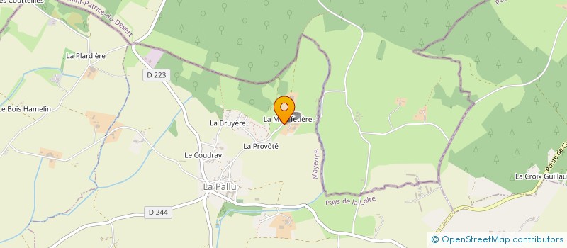 localisation de l'entreprise GROUPEMENT AGRICOLE D EXPLOITATION EN COMMUN RECONNU DE LA MOUFFETIERE  LA PALLU