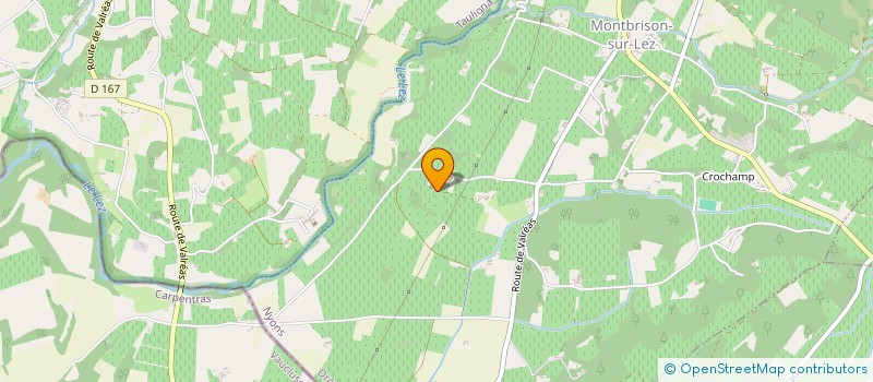 localisation de l'entreprise GROUPEMENT AGRICOLE D'EXPLOITATION EN COMMUN RECONNU DE LA PELLEGRINE  MONTBRISON-SUR-LEZ