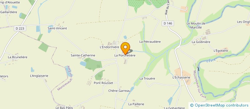 localisation de l'entreprise GROUPEMENT AGRICOLE D'EXPLOITATION EN COMMUN RECONNU DE LA PORCHETIERE à MONTREVAULT-SUR-EVRE