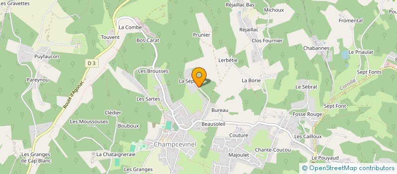 localisation de l'entreprise GROUPEMENT AGRICOLE D'EXPLOITATION EN COMMUN RECONNU DE LA RIVIERE  TRELISSAC