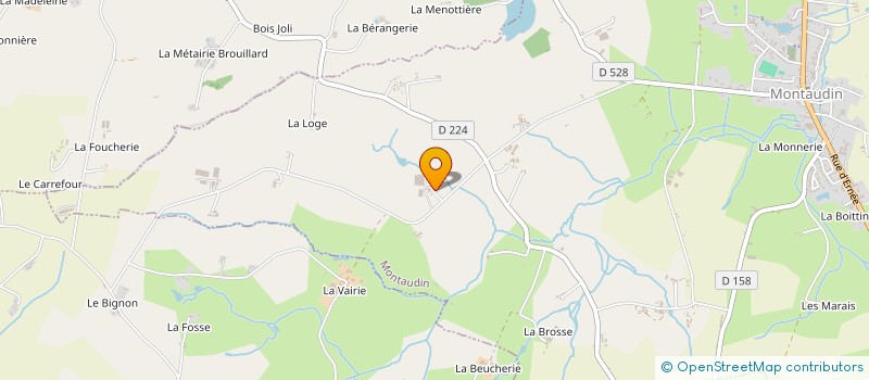 localisation de l'entreprise GROUPEMENT AGRICOLE D'EXPLOITATION EN COMMUN RECONNU DE LA ROUAIRIE à MONTAUDIN
