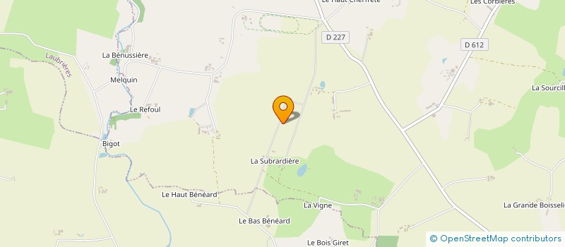 localisation de l'entreprise GROUPEMENT AGRICOLE D EXPLOITATION EN COMMUN RECONNU DE LA SUBRARDIERE  MERAL