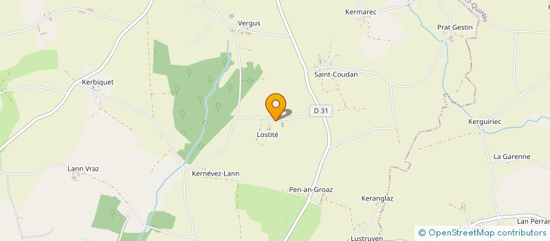 localisation de l'entreprise GROUPEMENT AGRICOLE D'EXPLOITATION EN COMMUN RECONNU DE LOSTITEAU à KERGRIST-MOELOU