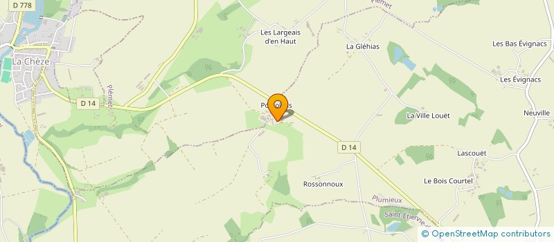 localisation de l'entreprise GROUPEMENT AGRICOLE D'EXPLOITATION EN COMMUN RECONNU DE PORCOLOIS à PLUMIEUX