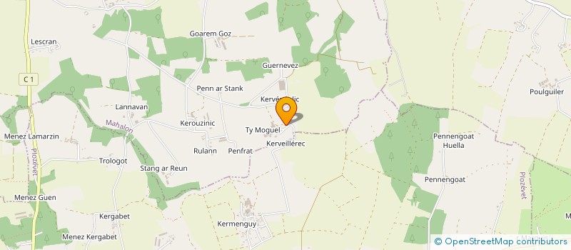 localisation de l'entreprise GROUPEMENT AGRICOLE D'EXPLOITATION EN COMMUN RECONNU DE TY MOGUEL  MAHALON