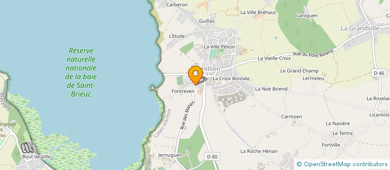 localisation de l'entreprise GROUPEMENT AGRICOLE D'EXPLOITATION EN COMMUN RECONNU DEES MARAIS à HILLION
