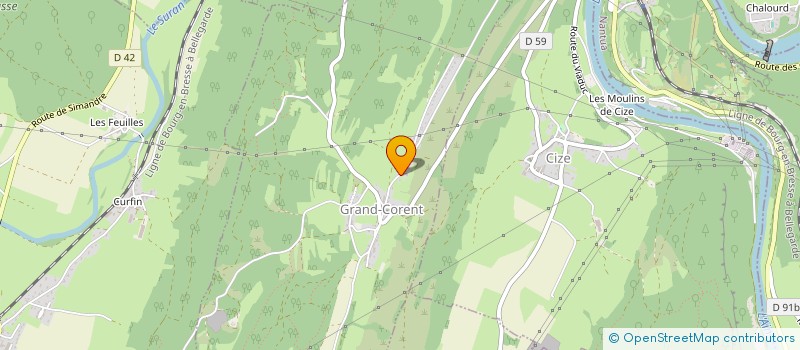 localisation de l'entreprise GROUPEMENT AGRICOLE D'EXPLOITATION EN COMMUN RECONNU DES 2 RIVES à GRAND-CORENT