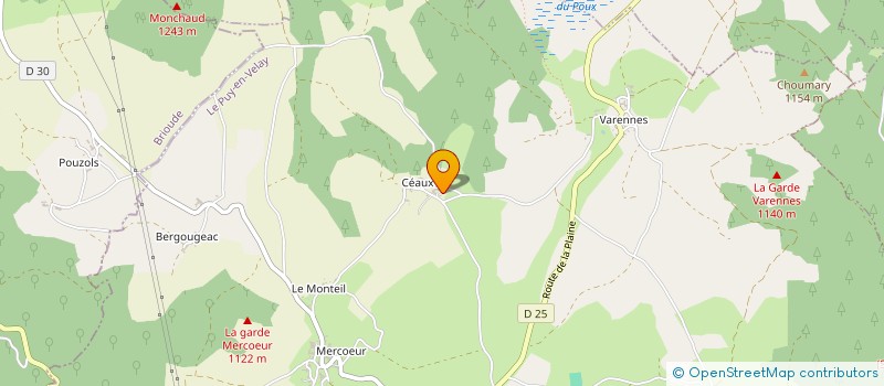 localisation de l'entreprise GROUPEMENT AGRICOLE D'EXPLOITATION EN COMMUN RECONNU DES BELLES PIERRES à SAINT PRIVAT D'ALLIER