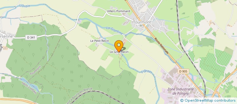 localisation de l'entreprise GROUPEMENT AGRICOLE D'EXPLOITATION EN COMMUN RECONNU DES BOUTONS D'OR à TOURMONT