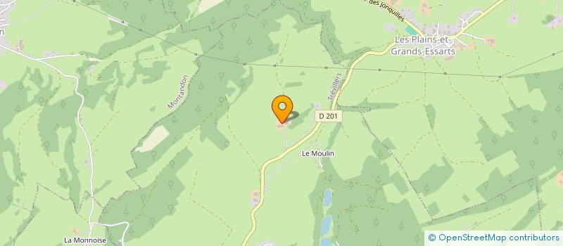 localisation de l'entreprise GROUPEMENT AGRICOLE D'EXPLOITATION EN COMMUN RECONNU DES CERNIERS  TREVILLERS