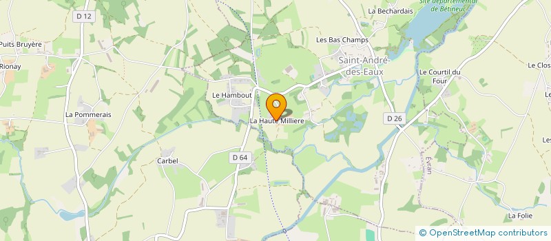 localisation de l'entreprise GROUPEMENT AGRICOLE D'EXPLOITATION EN COMMUN RECONNU DES FONTAINES  SAINT-ANDRE-DES-EAUX