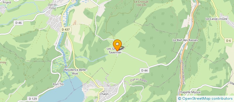 localisation de l'entreprise GROUPEMENT AGRICOLE D'EXPLOITATION EN COMMUN RECONNU DES GRANGES TAVERNIER à OYE-ET-PALLET